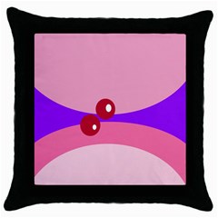 Decorative Abstraction Throw Pillow Case (black) by Valentinaart