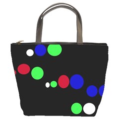 Colorful Dots Bucket Bags by Valentinaart