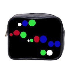 Colorful Dots Mini Toiletries Bag 2-side by Valentinaart