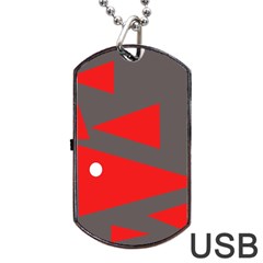Decorative Abstraction Dog Tag Usb Flash (two Sides)  by Valentinaart