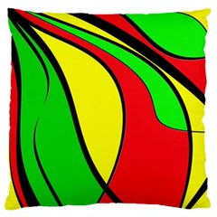 Colors Of Jamaica Large Flano Cushion Case (two Sides) by Valentinaart