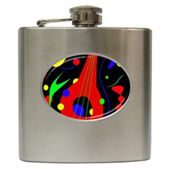 Abstract Guitar  Hip Flask (6 Oz) by Valentinaart