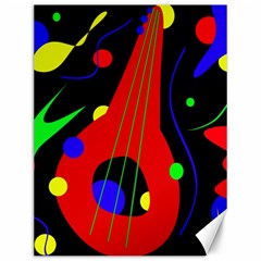 Abstract Guitar  Canvas 12  X 16   by Valentinaart