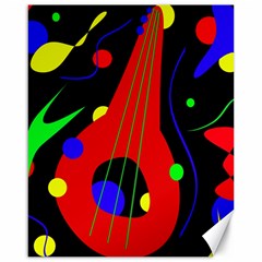 Abstract Guitar  Canvas 16  X 20   by Valentinaart