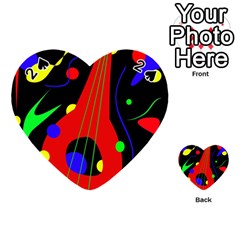 Abstract Guitar  Playing Cards 54 (heart)  by Valentinaart