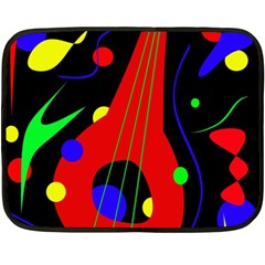 Abstract Guitar  Double Sided Fleece Blanket (mini)  by Valentinaart