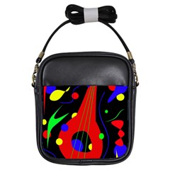 Abstract Guitar  Girls Sling Bags by Valentinaart