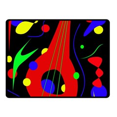 Abstract Guitar  Double Sided Fleece Blanket (small)  by Valentinaart