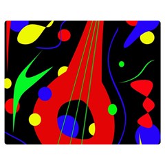 Abstract Guitar  Double Sided Flano Blanket (medium)  by Valentinaart