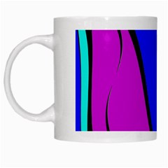 Purple And Blue White Mugs by Valentinaart