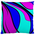 Purple and Blue Large Flano Cushion Case (Two Sides) Back