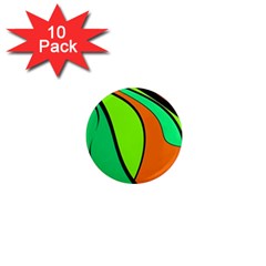 Green And Orange 1  Mini Magnet (10 Pack)  by Valentinaart
