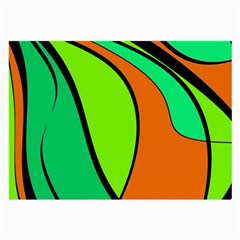 Green And Orange Large Glasses Cloth (2-side)