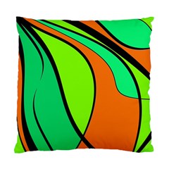 Green And Orange Standard Cushion Case (one Side) by Valentinaart