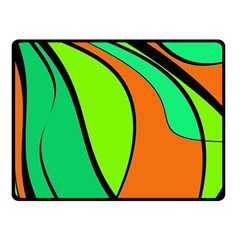 Green And Orange Double Sided Fleece Blanket (small)  by Valentinaart