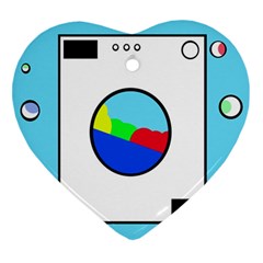 Washing Machine  Heart Ornament (2 Sides) by Valentinaart