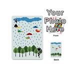 Birds in the rain Playing Cards 54 (Mini)  Front - Spade4