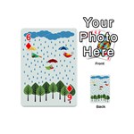 Birds in the rain Playing Cards 54 (Mini)  Front - Diamond6
