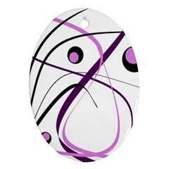 Pink elegant design Ornament (Oval) 