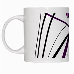 Pink Elegant Design White Mugs