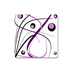 Pink elegant design Square Magnet