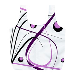 Pink elegant design Full Print Recycle Bags (L) 