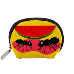 Ants And Watermelon  Accessory Pouches (small)  by Valentinaart