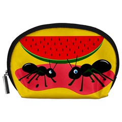 Ants And Watermelon  Accessory Pouches (large)  by Valentinaart