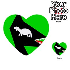 Wolf And Sheep Multi-purpose Cards (heart) 