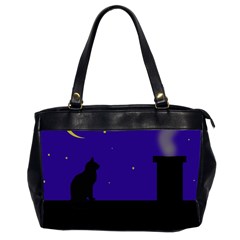 Cat On The Roof  Office Handbags (2 Sides)  by Valentinaart