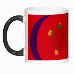 Red Abstract Sky Morph Mugs by Valentinaart