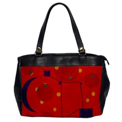 Red Abstract Sky Office Handbags by Valentinaart