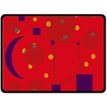 Red abstract sky Fleece Blanket (Large)  80 x60  Blanket Front