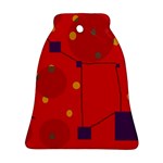 Red abstract sky Bell Ornament (2 Sides) Back