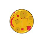 Yellow abstract sky Hat Clip Ball Marker Front