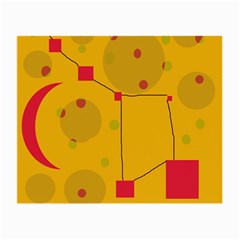 Yellow Abstract Sky Small Glasses Cloth by Valentinaart