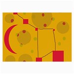 Yellow abstract sky Large Glasses Cloth (2-Side) Back