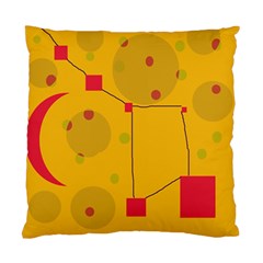 Yellow Abstract Sky Standard Cushion Case (one Side) by Valentinaart