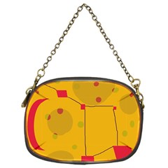 Yellow Abstract Sky Chain Purses (two Sides)  by Valentinaart