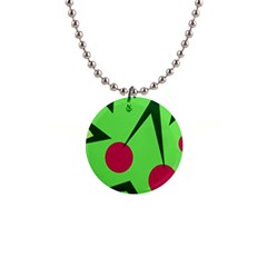 Cherries  Button Necklaces by Valentinaart