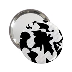 Black And White Elegant Design 2 25  Handbag Mirrors by Valentinaart