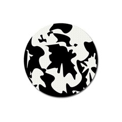 Black And White Elegant Design Magnet 3  (round)