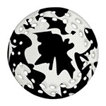 Black and white elegant design Ornament (Round Filigree)  Front