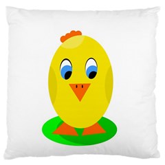 Cute Chicken  Large Cushion Case (one Side) by Valentinaart