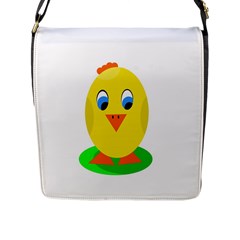 Cute Chicken  Flap Messenger Bag (l)  by Valentinaart