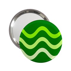 Green waves 2.25  Handbag Mirrors