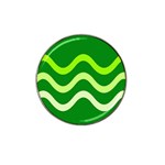 Green waves Hat Clip Ball Marker (4 pack) Front