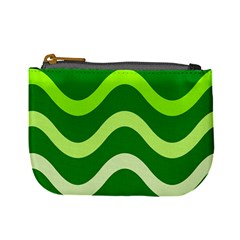 Green Waves Mini Coin Purses by Valentinaart