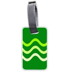 Green Waves Luggage Tags (two Sides) by Valentinaart