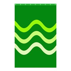 Green Waves Shower Curtain 48  X 72  (small)  by Valentinaart